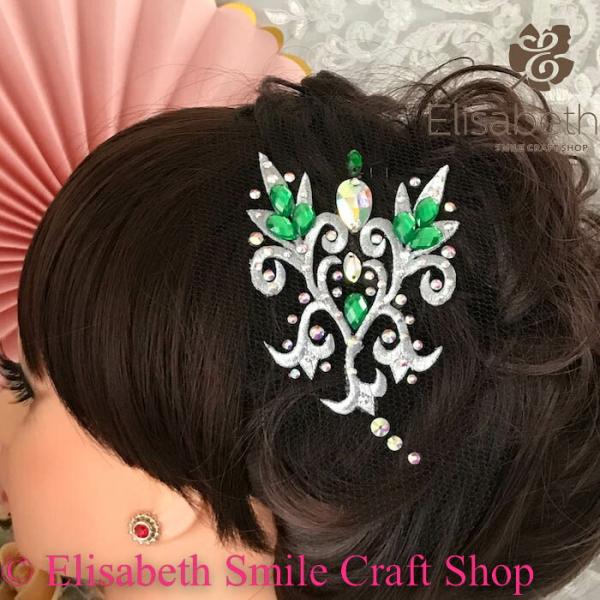社交ダンス 競技ダンス ヘアアクセサリー 髪飾り ヘア飾り ラテンドレス 舞台衣装 ステージ衣装 ダ...