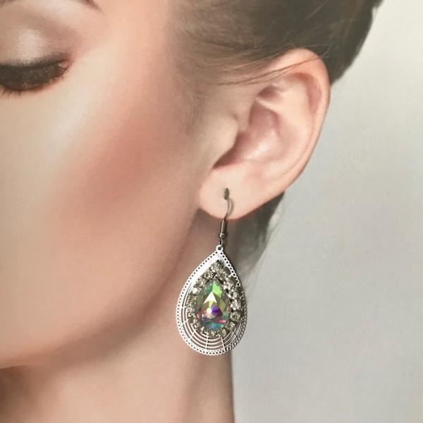 雫 ピアス ラインストーンピアス しずく 社交ダンス フックピアス 衣装ピアス アクセサリー 衣装ス...