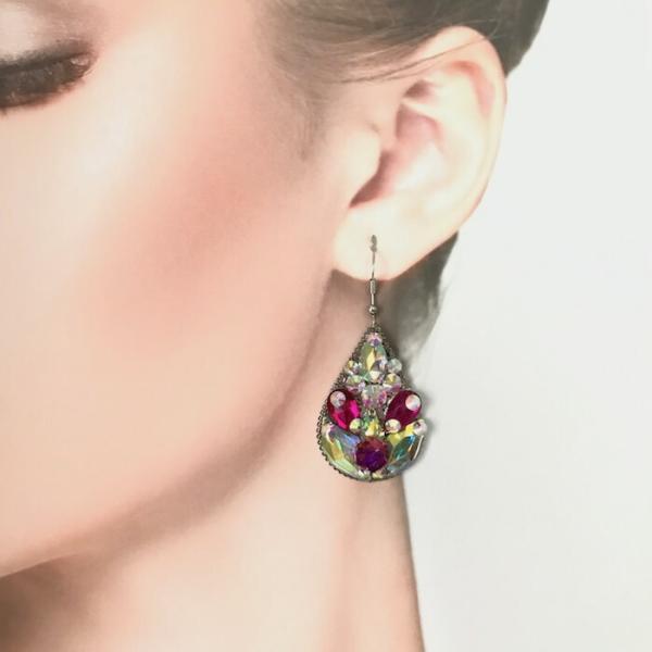 雫 ピアス ラインストーンピアス 社交ダンス しずく 衣装ピアス アクセサリー 衣装ステージ 衣装 ...