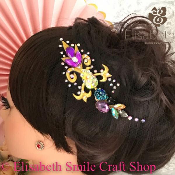 社交ダンス 競技ダンス ヘアアクセサリー 髪飾り ヘア飾り ラテンドレス ジュエリー アクセサリー ...