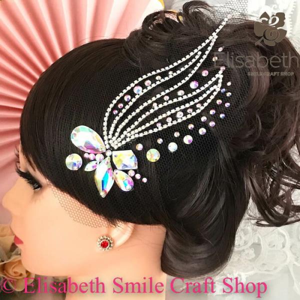 社交ダンス 競技ダンス ヘアアクセサリー 髪飾り ヘア飾り ラテンドレス 舞台衣装 ステージ衣装 ダ...