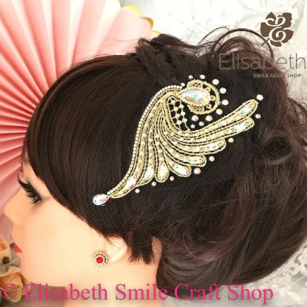 ヘアアクセサリー 髪飾り ヘア飾り 舞台衣装 ステージ衣装 ダンス衣装 社交ダンス フィギア衣装 競...
