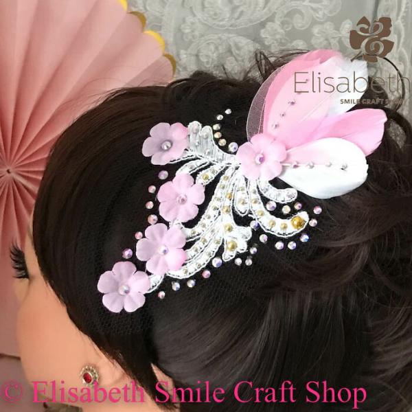 ヘアアクセサリー 髪飾り ヘア飾り 舞台衣装 ステージ衣装 ダンス衣装 社交ダンス フィギア衣装 競...
