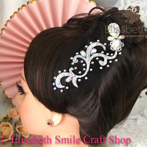 社交ダンス 競技ダンス ヘアアクセサリー 髪飾り ヘア飾り ラテンドレス 舞台衣装 ステージ衣装 ダ...