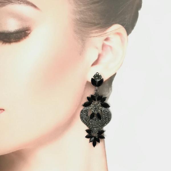 ラインストーン ピアス ブライダル ドレスアップ ダンス舞台衣装 ステージ衣装 衣装 イヤリング ア...