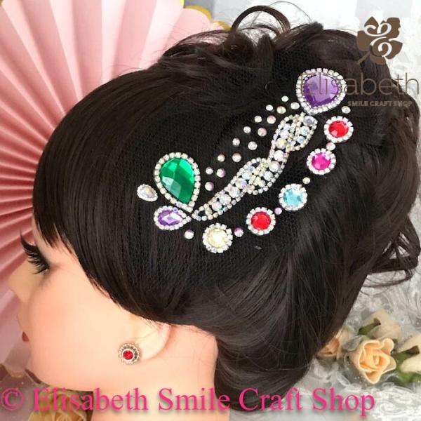 社交ダンス 競技ダンス ヘアアクセサリー 髪飾り ヘア飾り ラテンドレス 舞台衣装 ステージ衣装 ダ...