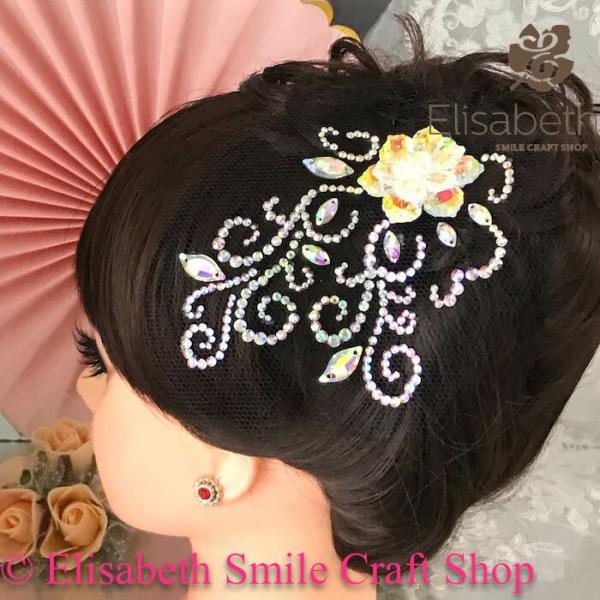 社交ダンス 競技ダンス ヘアアクセサリー 髪飾り ヘア飾り ラテンドレス 舞台衣装 ステージ衣装 ダ...