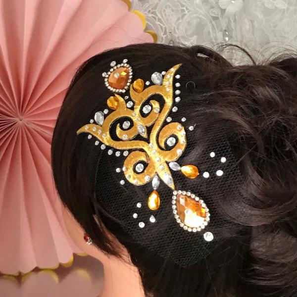 ヘアアクセサリー 髪飾り ヘア飾り 舞台衣装 ステージ衣装 ダンス衣装 社交ダンス フィギア衣装 競...