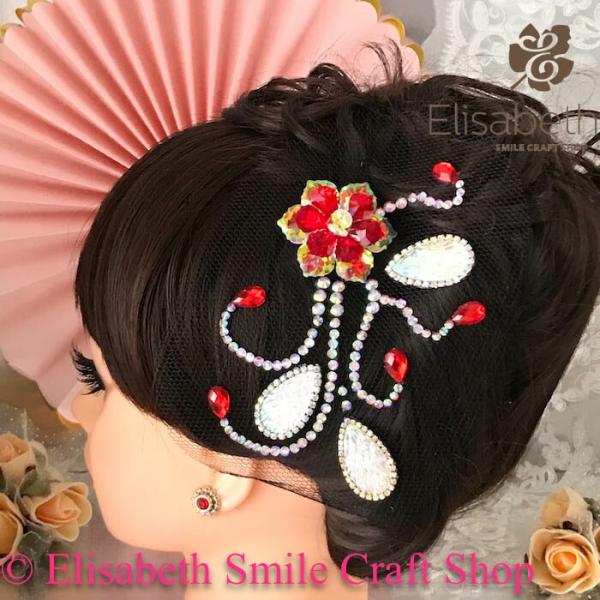 社交ダンス 競技ダンス ヘアアクセサリー 髪飾り ヘア飾り ラテンドレス 舞台衣装 ステージ衣装 ダ...