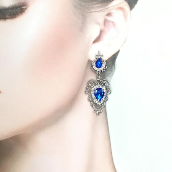 ピアス ラインストーンピアス 衣装 花 イヤリング アクセサリー デザインピアス 社交ダンス ベリー...