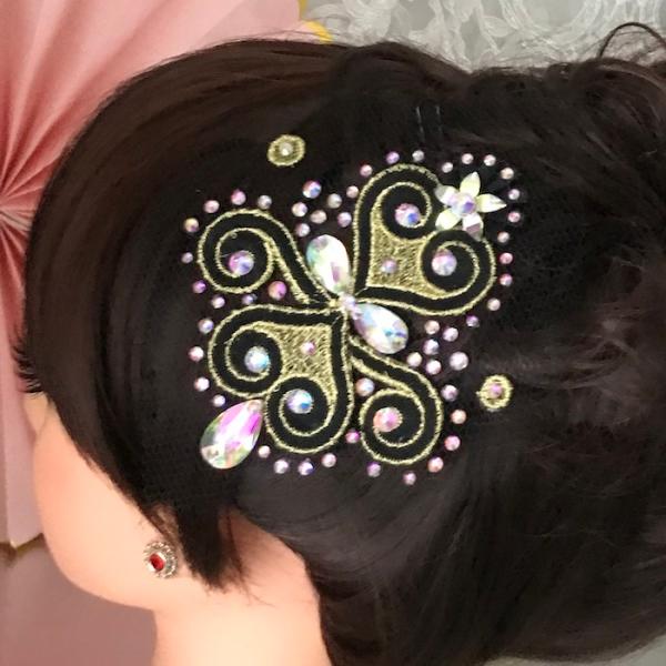 ヘアアクセサリー 髪飾り ヘア飾り 舞台衣装 ステージ衣装 ダンス衣装 社交ダンス フィギア衣装 競...
