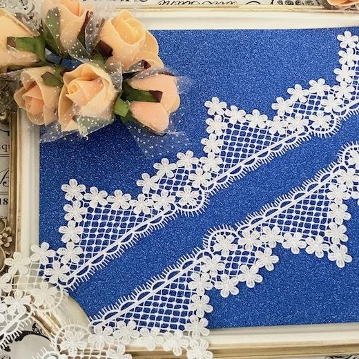 レース リボン 手芸 花 衣装レース ケミカルレース 白 ホワイト 装飾 チュチュレース バレエ衣装