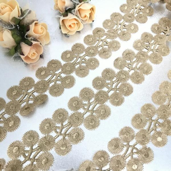 レース 手芸 ゴールド ケミカルレース リボン 衣装 服飾 バレエ衣装 装飾 素材 材料 メタリック...