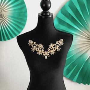 ラインストーンモチーフ フラワー オーロラ 花 モチーフ