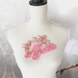 薔薇 モチーフレース ピンク ゴールド レオタ...の詳細画像2