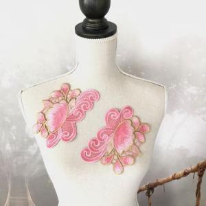 薔薇 モチーフレース ピンク ゴールド レオタ...の詳細画像3