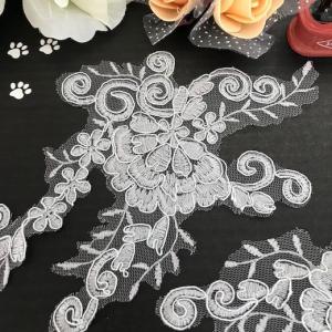 モチーフレース バトンモチーフ 灰色 お花 ペ...の詳細画像3