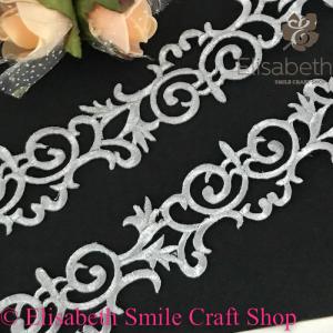 アイロン用 シルバー 衣装 刺繍ワッペン ブレ...の詳細画像2