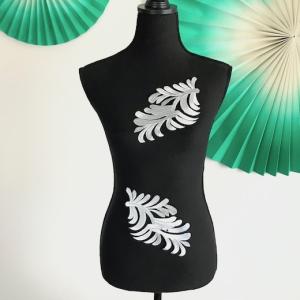 シルバー レオタード バトン モチーフ ワッペ...の詳細画像3