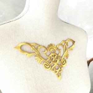 ゴールド レオタード バトン モチーフ ワッペ...の詳細画像3