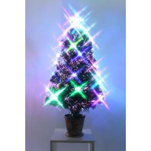 クリスマスツリー ファイバーツリー 90cm LED 飾り ライト 組み立て式 組立簡単 収納便利 クリスマス飾り 屋内用 2種類