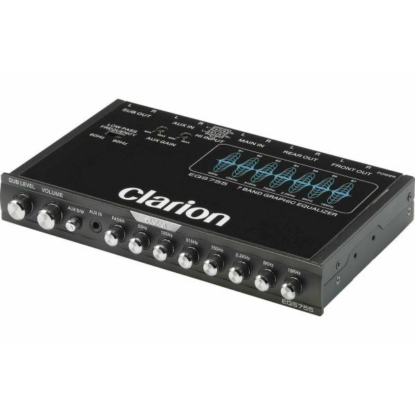 Clarion クラリオン EQS755 3.5mm RCA Aux入力付7バンドカーグラフィックイ...