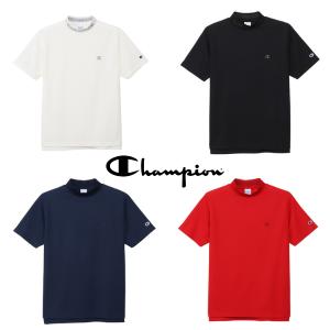 チャンピオン ゴルフ モックネック シャツ ショートスリーブ 半袖 シャツ メンズ UVカット 速乾 遮熱 高通気 メンズ 2026年モデル 送料無料 あす楽 あすつく