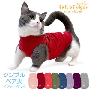 【送料込】猫用シンプルベア天インナータンク 猫服 キャットウエア タンクトップ｜elizabethwear