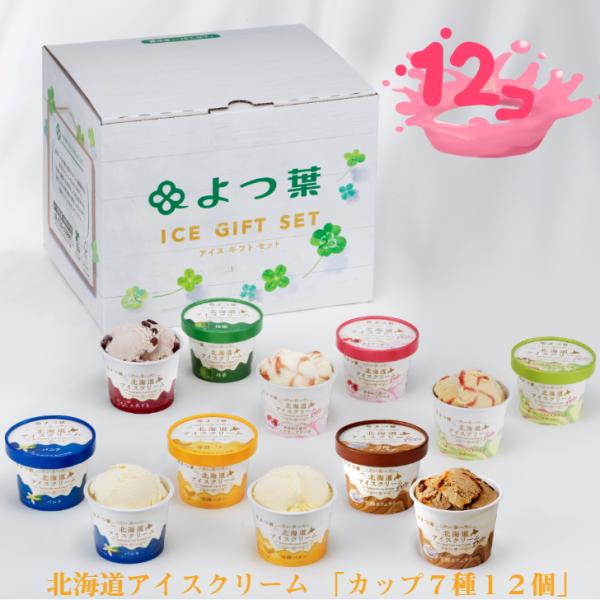 送料無料 北海道 十勝 よつば よつ葉乳業 バニラ 7種12個 アイスクリーム