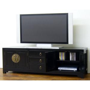 ミンリビングボード88 黒 送料無料 アジアン家具 明朝家具 清朝家具