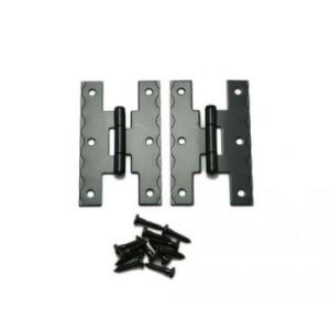 ハイロジック　17487　WH-62ウエスタン蝶番　波柄角型　黒色　2枚入