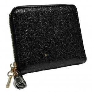 Pisoraro(ピソラロ) Brite コンパクトラウンドウォレット ブラック PR34