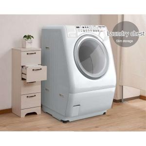 チェスト サイドボード 木製 4段 スリム 奥...の詳細画像1
