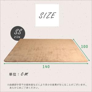 ラグ 冬用 カーペット 1畳 無地 洗える 滑...の詳細画像1