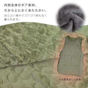 エプロン はっ水キルト 冬用 裏ボア あたたか...の詳細画像3