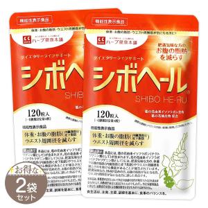 【 2袋セット 】シボヘール ( 300mg×120粒 ) ハーブ健康本舗 葛の花 イソフラボン 肥満 BMI 内臓脂肪 メール便送料無料SPL / シボヘールS03-01 / SIBHER-02P｜elohas