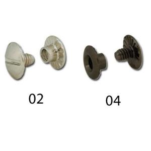 【USA直輸入】tandy LEATHER製 レザークラフト材料 革 道具 金具 穴あき組ネジ【首長...