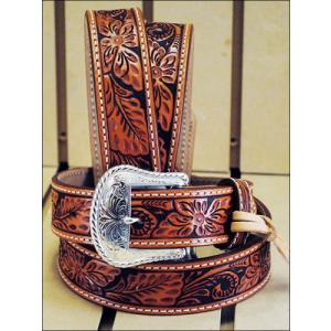 Tony Lama（トニーラマ） C40064 メンズ ブラウン フローラル ツールド