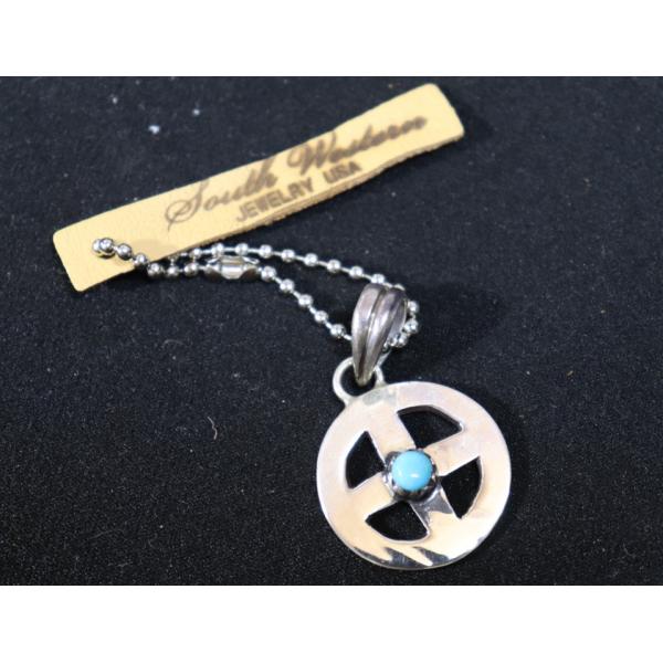 TP008 サウス　ウエストUSA シルバー925　スモール　ターコイズ　　ペンダントトップ