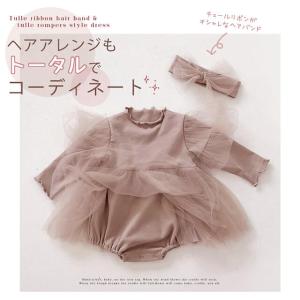 【特別な日に】 ベビードレス ヘアバンドセット...の詳細画像4