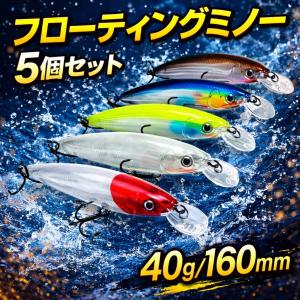 フローティングミノー 6色セット 15g シーバス 青物対応 ルアーセット
