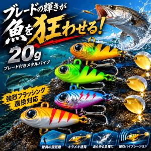 ブレード付きメタルバイブ 20g 4色セット ...の詳細画像2