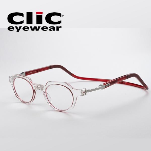 Clic(クリック) メトロ MT-4 インサイドレッド 視力補正用眼鏡 オーケー光学 老眼鏡 おし...