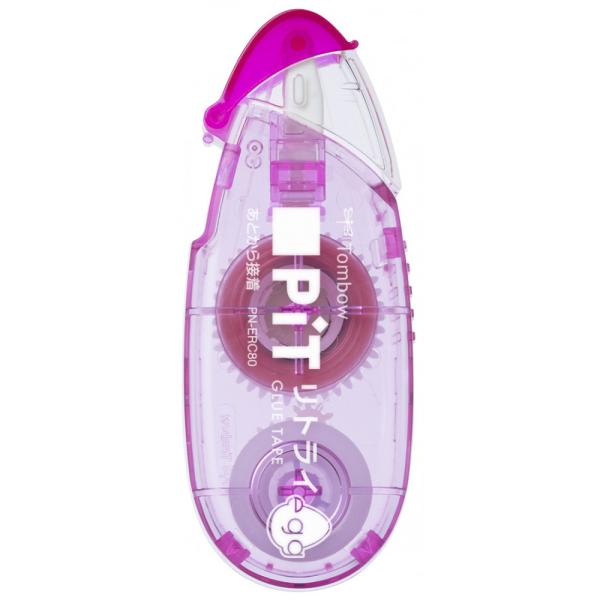 トンボ鉛筆  テープのり ピットリトライエッグ ピーチ PN-ERC80【送料無料】