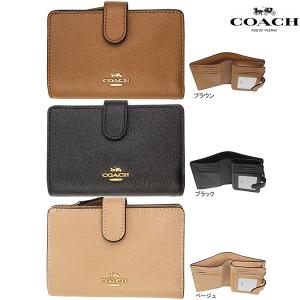 在庫処分アウトレット コーチ COACH ミニ財布 二つ折り 財布 ウォレット レディース ロゴ クロスグレイン レザー L型 小銭入れ カード入れ｜elshaddai1020