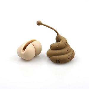 茶こし 茶葉注入器 シリコン茶漉しうんち型 面...の詳細画像1