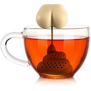 茶こし 茶葉注入器 シリコン茶漉しうんち型 面...の詳細画像2