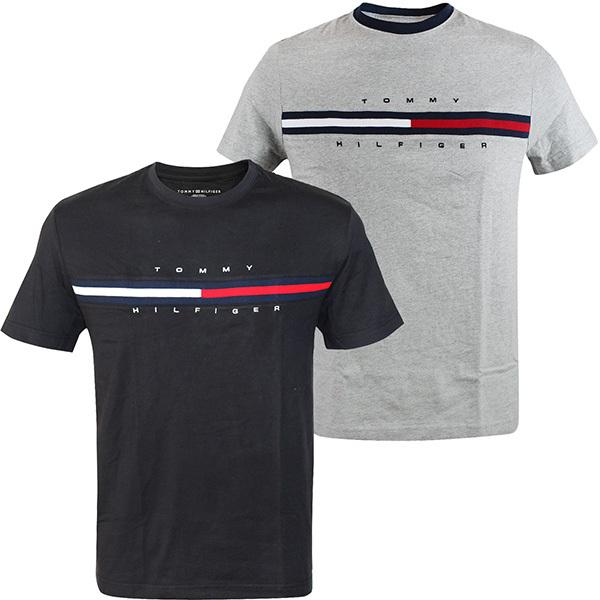 トミーヒルフィガー Tommy Hilfiger メンズ クルーネック Tシャツ ロゴ フラッグ 半...