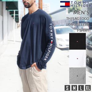 【期間限定価格】トミーヒルフィガー 長袖Tシャツ ロングスリーブ クルーネック ロゴ Tommy Hilfiger メンズ 長袖 ロンT 丸首 トップス オーガニック コットン｜EL SHADDAI