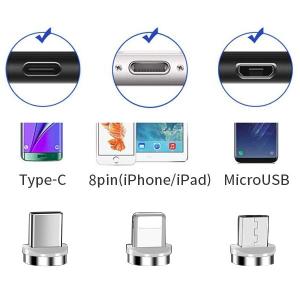 L字型 交換・追加用 マグネット コネクタ Type-C iPhone 8pin USB MicroUSB